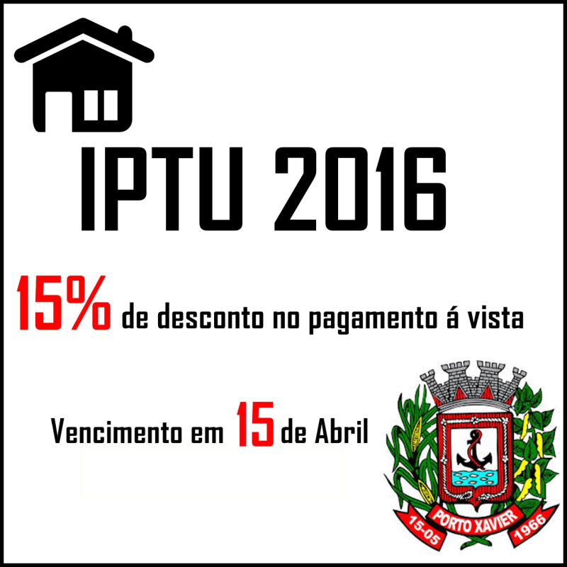 Pagamento do IPTU em quota única tem 15% de desconto 